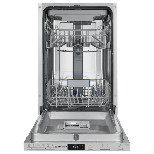 Посудомоечная машина узкая встраиваемая MEFERI MDW4563 POWER, 45 см, 10 комплектов посуды, 6 программ, защита от протечек, половинная загрузка, отсрочка, таймер
