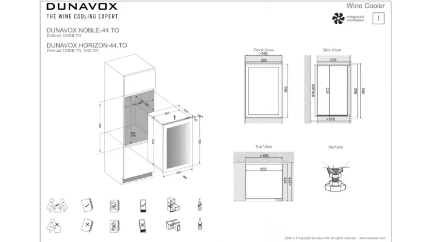 Винный шкаф Dunavox DVH-44.120DSS.TO