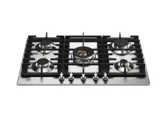 Встраиваемая газовая варочная панель Bertazzoni, конфорка wok по центру, 75 см, нержавеющая сталь