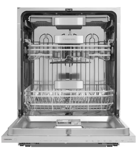 Посудомоечная машина встраиваемая с инвертором MEFERI MDW6093 LUXE 60 см, 16 комплектов посуды, 6 программ, автооткрывание, аквастоп, луч на полу, внутренняя подсветка, половинная загрузка, отсрочка