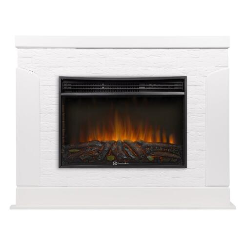 Каминокомплект Firelight Prestigio 25 с очагом Electrolux EFP/P-2520LS камень белый/шпон белый дуб