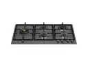 Встраиваемая газовая варочная панель Bertazzoni, конфорка dual wok сбоку, 90 см, черный матовый