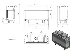 Топка газовая Kratki PRO LEO/P/100/G20 (магистральный газ)