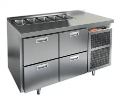 Стол охлаждаемый для салатов (саладетта) HICOLD SL2-22GN (1/6), без крышки