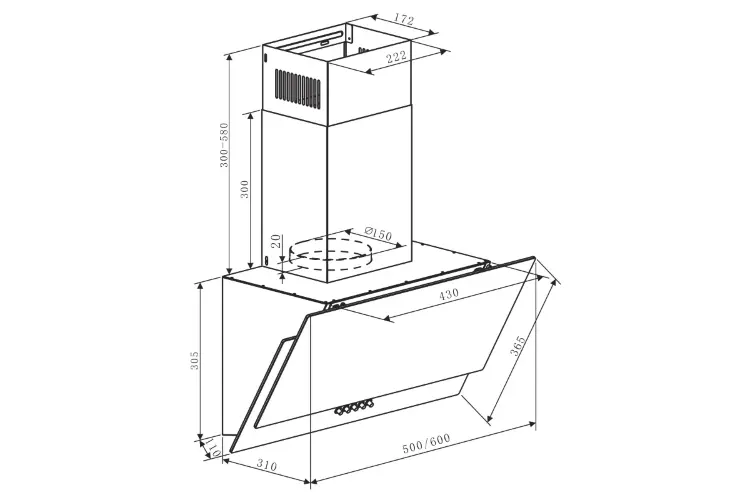 Вытяжка кухонная making Оasis everywhere NC-60I