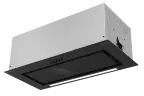 Вытяжка кухонная MEFERI SMARTBOX60BK GLASS POWER, 60 см, встраиваемая, черная, стекло, производительность 900 м3/ч, 3 скорости, низкий уровень шума, режимы отвод и рециркуляция, гарантия 3 года