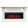 Каминокомплект Interflame Елизавета белый с золотой патиной с очагом FreeSpace 60 LED FX QZ