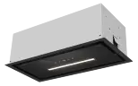 Вытяжка кухонная MEFERI SMARTBOX60BK GLASS COMFORT, 60 см, встраиваемая, стекло, черная, производительность 950 м3/ч, 3 скорости, низкий уровень шума, режимы отвод и рециркуляция, гарантия 3 года