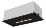 Вытяжка кухонная MEFERI SMARTBOX60BK GLASS COMFORT, 60 см, встраиваемая, стекло, черная, производительность 950 м3/ч, 3 скорости, низкий уровень шума, режимы отвод и рециркуляция, гарантия 3 года