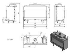 Топка газовая Kratki PRO LEO/100/G20 (магистральный газ)