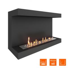 Биокамин фронтальный SteelHeat ONE 900 (Стандарт)