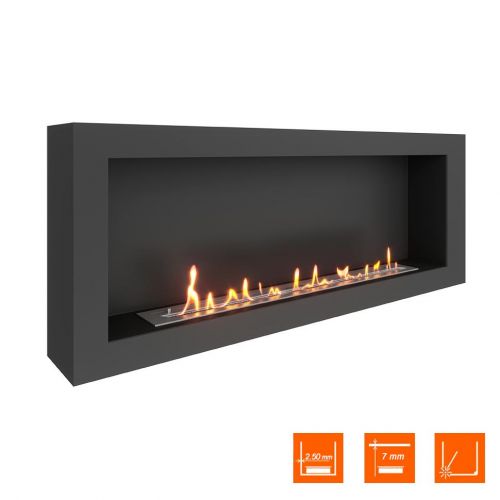 Биокамин SteelHeat WALL ONE 1400 черный (Стандарт)