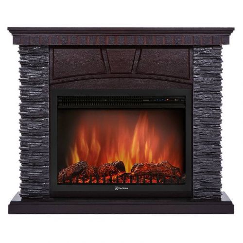 Каминокомплект Firelight Porto 30 с очагом Electrolux EFP/P-3020LS камень черный/шпон венге