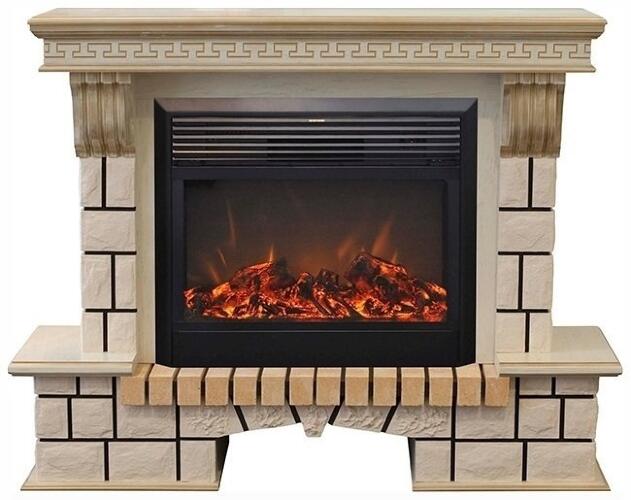 Каминокомплект RealFlame Stone new 26 WTG с очагом MoonBlaze LUX Black/Brass