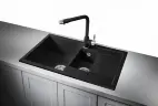 Кухонная мойка MODENA 60 NL 1,5B1D DEEP BLACK