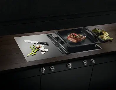 Индукционная варочная панель с вытяжкой Kuppersbusch KMI 9850.0 SR