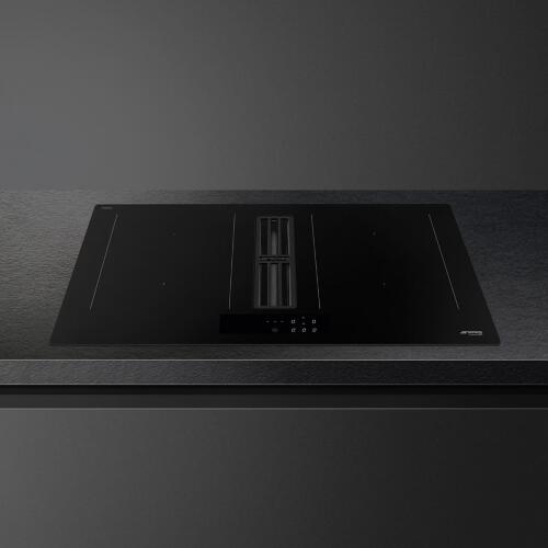 Варочная панель со встроенной вытяжкой Smeg HOBD382N2