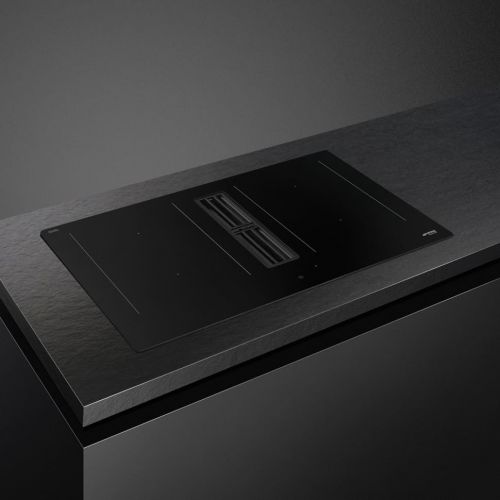 Варочная панель со встроенной вытяжкой Smeg HOBD382N2