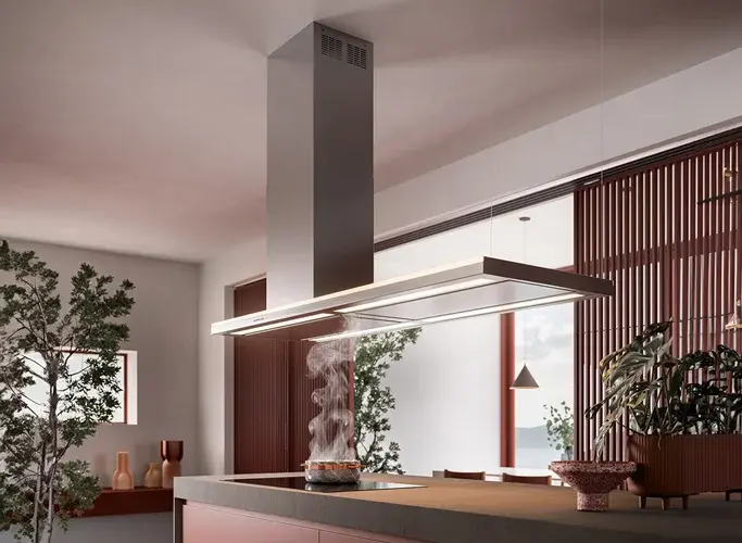 Островная вытяжка FALMEC LUMEN ISOLA STEEL 175 SX 1750 мм