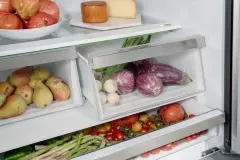 Холодильник Bertazzoni, French Door, отдельно стоящий, с нижним морозильным отделением, 91см, со стальными фронтами
