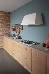 Встраиваемая газовая варочная панель Bertazzoni, с конфоркой dual wok по центру, 90 см, слоновая кость/хром