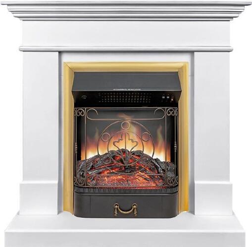 Каминокомплект Royal Flame California STD CRM (Разборный) с очагом Majestic FX Brass санд сноу
