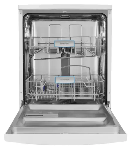Посудомоечная машина узкая отдельностоящая MEFERI MDW6062WH FS LIGHT, 60 см, напольная, 12 комплектов посуды, 6 программ, 2 корзины, половинная загрузка, отсрочка, защита от протечек, внутренняя подсветка