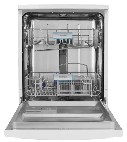 Посудомоечная машина узкая отдельностоящая MEFERI MDW6062WH FS LIGHT, 60 см, напольная, 12 комплектов посуды, 6 программ, 2 корзины, половинная загрузка, отсрочка, защита от протечек, внутренняя подсветка