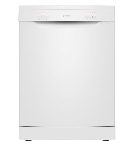 Посудомоечная машина узкая отдельностоящая MEFERI MDW6062WH FS LIGHT, 60 см, напольная, 12 комплектов посуды, 6 программ, 2 корзины, половинная загрузка, отсрочка, защита от протечек, внутренняя подсветка