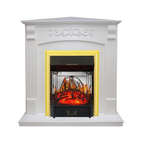 Каминокомплект Royal Flame Sorrento угловой c очагом Majestic FX M Brass