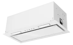 Вытяжка кухонная MEFERI INBOX60WH COMFORT PLUS, 60 см, встраиваемая, белая, производительность 1200 м3/ч, 3 скорости, низкий уровень шума, режимы отвод и рециркуляция, гарантия 3 года