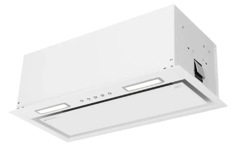 Вытяжка кухонная MEFERI INBOX60WH COMFORT PLUS, 60 см, встраиваемая, белая, производительность 1200 м3/ч, 3 скорости, низкий уровень шума, режимы отвод и рециркуляция, гарантия 3 года
