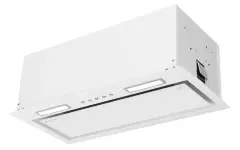 Вытяжка кухонная MEFERI INBOX60WH COMFORT PLUS, 60 см, встраиваемая, белая, производительность 1200 м3/ч, 3 скорости, низкий уровень шума, режимы отвод и рециркуляция, гарантия 3 года
