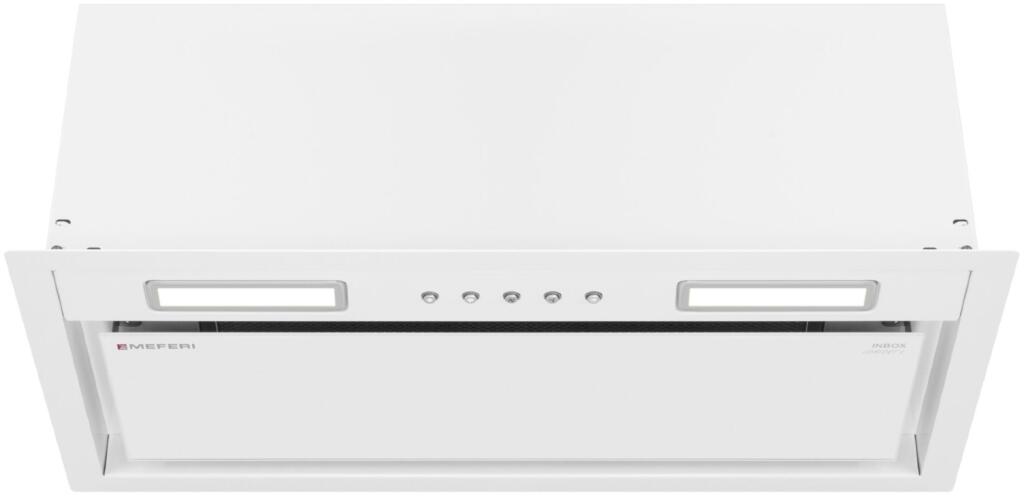 Вытяжка кухонная MEFERI INBOX60WH COMFORT PLUS, 60 см, встраиваемая, белая, производительность 1200 м3/ч, 3 скорости, низкий уровень шума, режимы отвод и рециркуляция, гарантия 3 года
