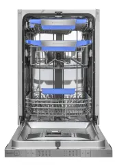 Посудомоечная машина узкая встраиваемая с инвертором MEFERI MDW4583 COMFORT PLUS, 45 см, 10 комплектов посуды, автооткрывание дверцы, аквастоп, луч на полу, внутренняя подсветка, половинная загрузка, таймер
