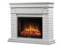 Каминокомплект Firelight Bricks 25 с очагом Electrolux EFP/P-2520LS камень белый/белая эмаль