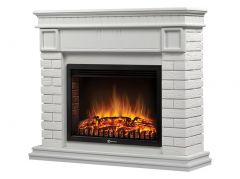 Каминокомплект Firelight Bricks 25 с очагом Electrolux EFP/P-2520LS камень белый/белая эмаль
