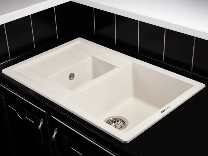 Кухонная мойка MODENA 1,5B1D WHITE ALABASTER