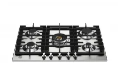 Встраиваемая газовая варочная панель Bertazzoni, конфорка wok по центру, 75 см, нержавеющая сталь