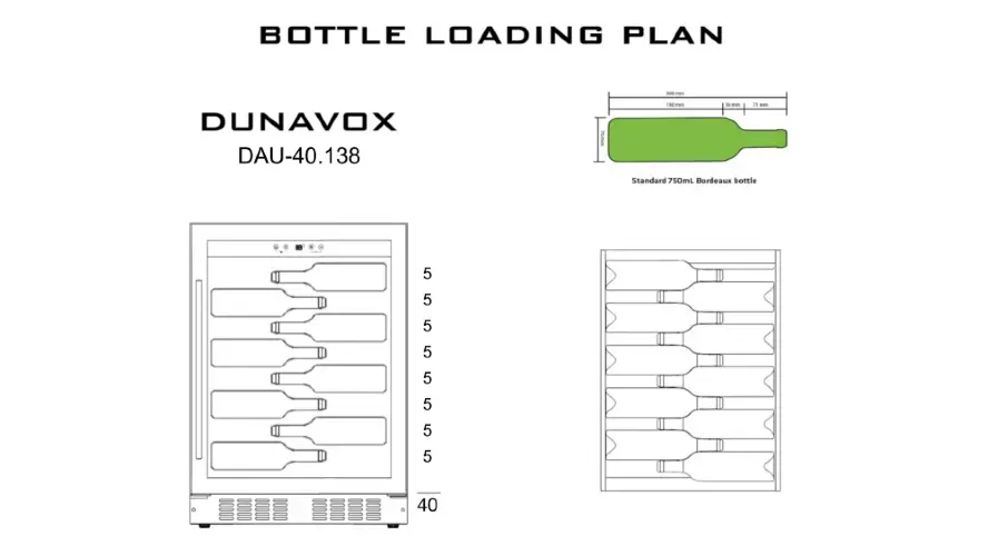 Винный шкаф Dunavox DAU-40.138SS