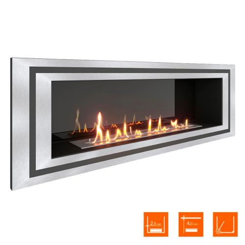 Биокамин встраиваемый SteelHeat LONG-D 1200 Small (Стемалит)