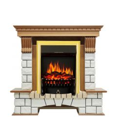 Каминокомплект Royal Flame Pierre Luxe с очагом Fobos FX Brass