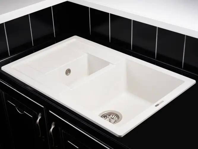 Кухонная мойка MODENA 1,5B1D WHITE
