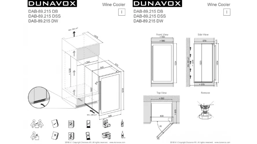 Винный шкаф Dunavox DAB-89.215DSS