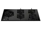 Встраиваемая газовая варочная панель Bertazzoni на стекле, конфорка wok в сбоку, 90 см
