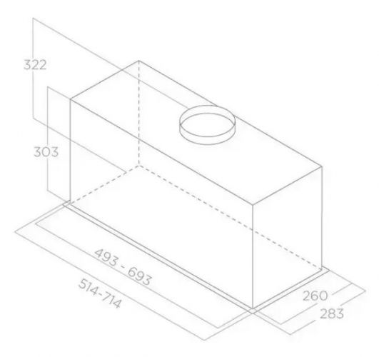 Встраиваемая вытяжка Elica LANE SENSOR BL MAT/A/72 старая версия