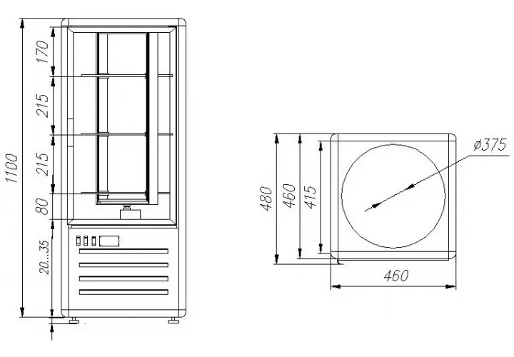 Шкаф среднетемпературный Carboma D4 VM 120-2, R120Cвр 1015-0102, бежево-коричневый