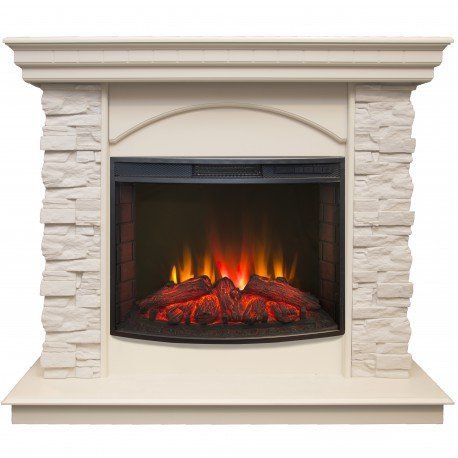 Каминокомплект RealFlame Elford STD/EUG/25'5/HL WT с очагом Evrika 25,5 LED
