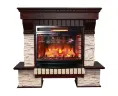 Каминокомплект Interflame Экстер сланец темный дуб с очагом Panoramic 06 25 LED FX QZ