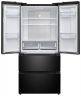 Холодильник отдельностоящий, с инвертором MEFERI MFR83BLACK IX TOTAL NO FROST FRENCH DOOR COMFORT, двухкамерный, с зоной свежести, с льдогенератором